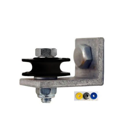 Gleitrollen, schwarz, mit Alu-Winkel - Dantherm Group AG