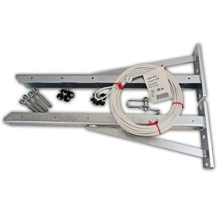 Wäscheleinen Set für eine Wand, 60 cm / 10 m Seil - Dantherm Group AG