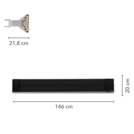 Trotec Dunkelheizstrahler 2400W Trotec IRD 2400 Masse