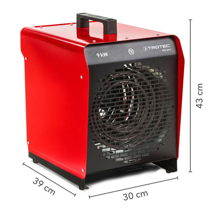 Elektroheizer 9kW Trotec TDS 50 E Abmessungen