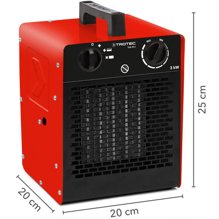 Trotec Keramik-Heizlüfter TDS 20 C 3 kW Masse