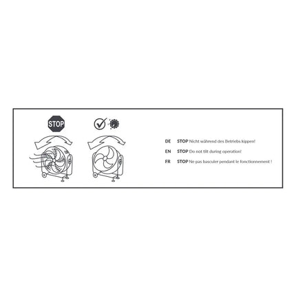 Trotec Trommelventilator TTW 35000 S Sicherheitswarnung