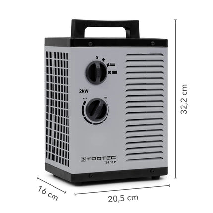 Trotec Keramik-Heizlüfter TDS 10 P 2 kW Masse