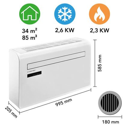 Trotec Wandklimaanlage PAC-W 2650 SH