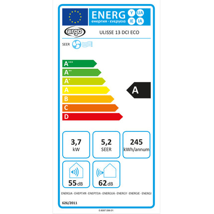 Argo Ulisse 13DCI Energielable