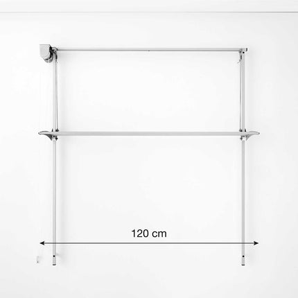 Foxydry Wall120 Standard Klapptrockner mit 1 Wandrack  1.20 m