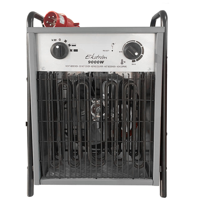 Heizlüfter Ekström 9kW mit Kabel und CEE16 Stecker