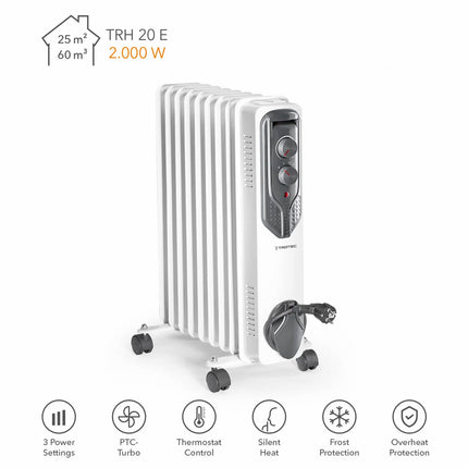 Günstiger Ölradiator 2000 W TRH 20 E mit Frostwächter-Funktion