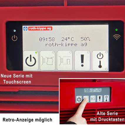 RothKippe Bora410 Raumluft Waeschetrockner Drucktasten
