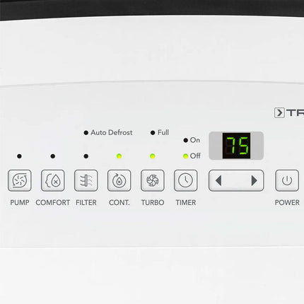 Starker Luftentfeuchter mit Pumpe TTK127E Bedienerfeld